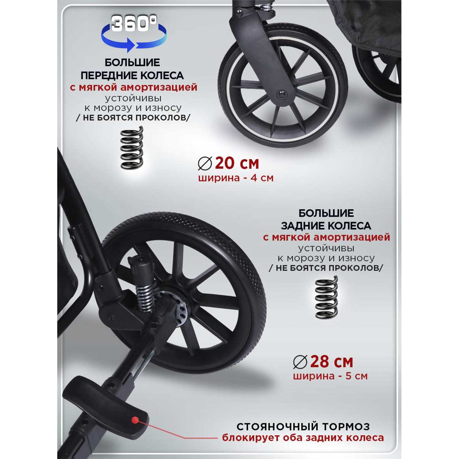 Коляска прогулочная BabyCare Venga Дымчатый Изумруд голубой - фото 16