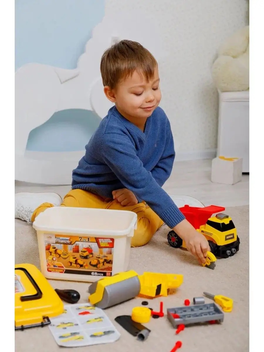 Конструктор TrendToys Строительные машинки 68 дет. - фото 16