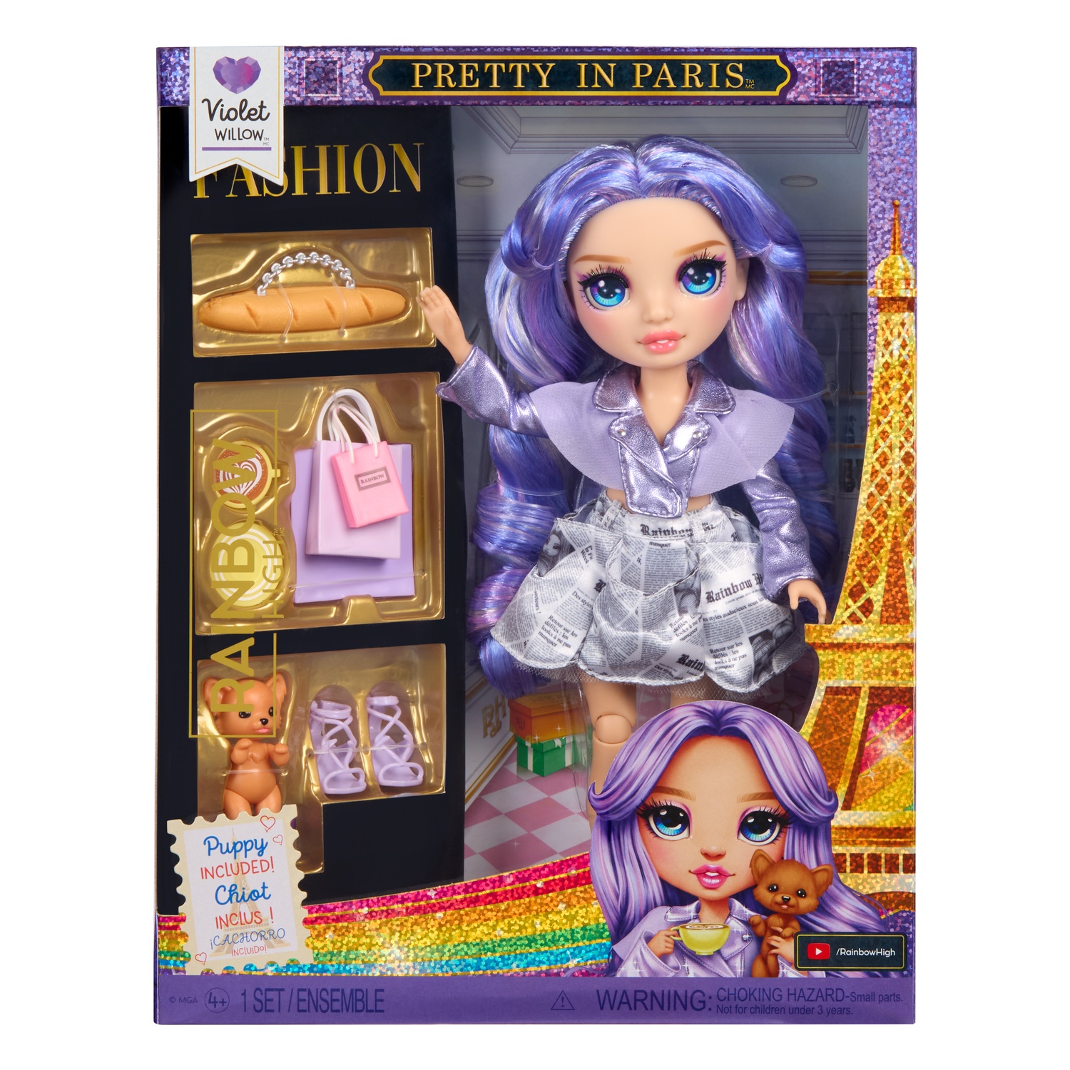 Кукла модельная Rainbow High Виолет в Париже с акс. фиолет 74230 - фото 1