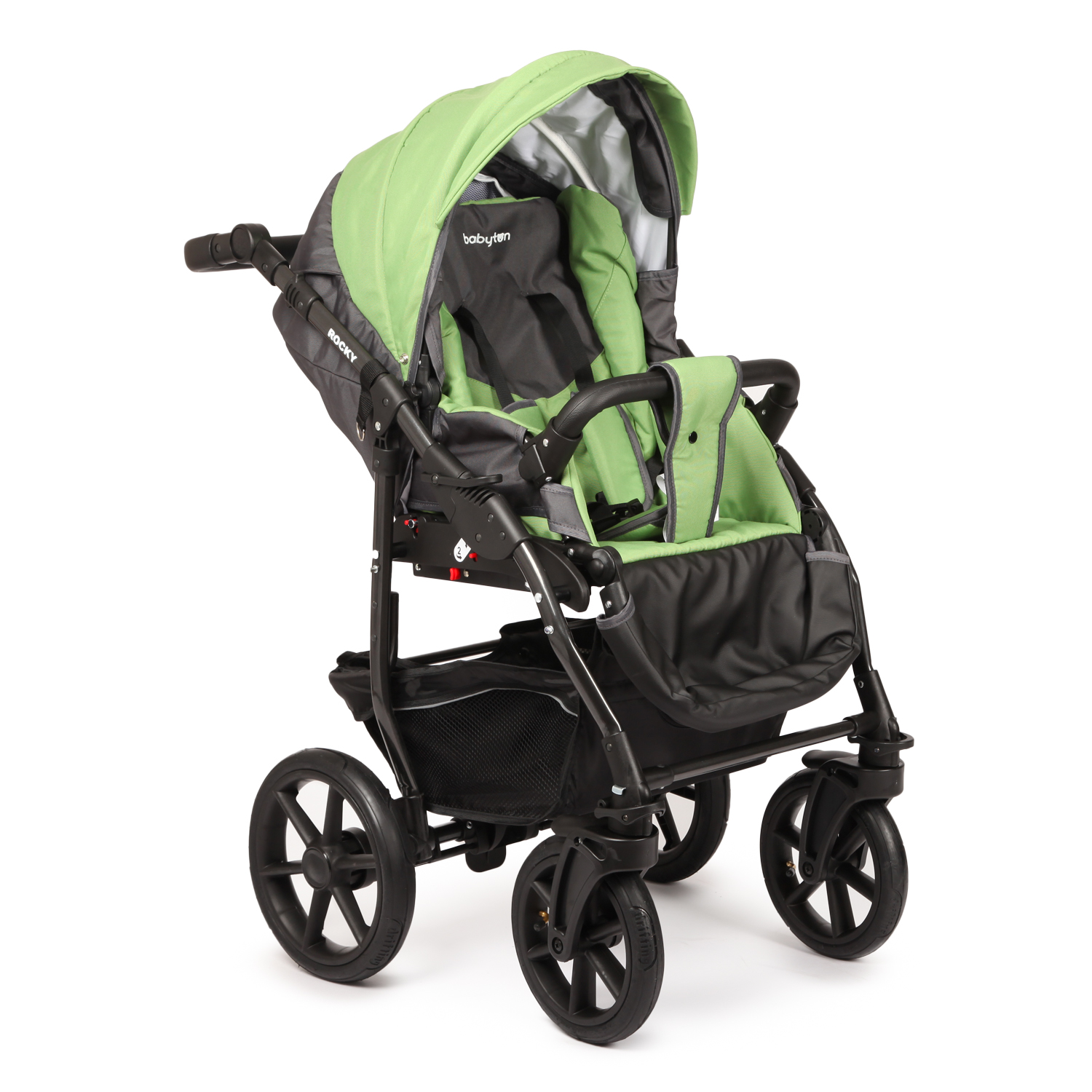 Коляска 2в1 Babyton Rocky Grey-Green - фото 9