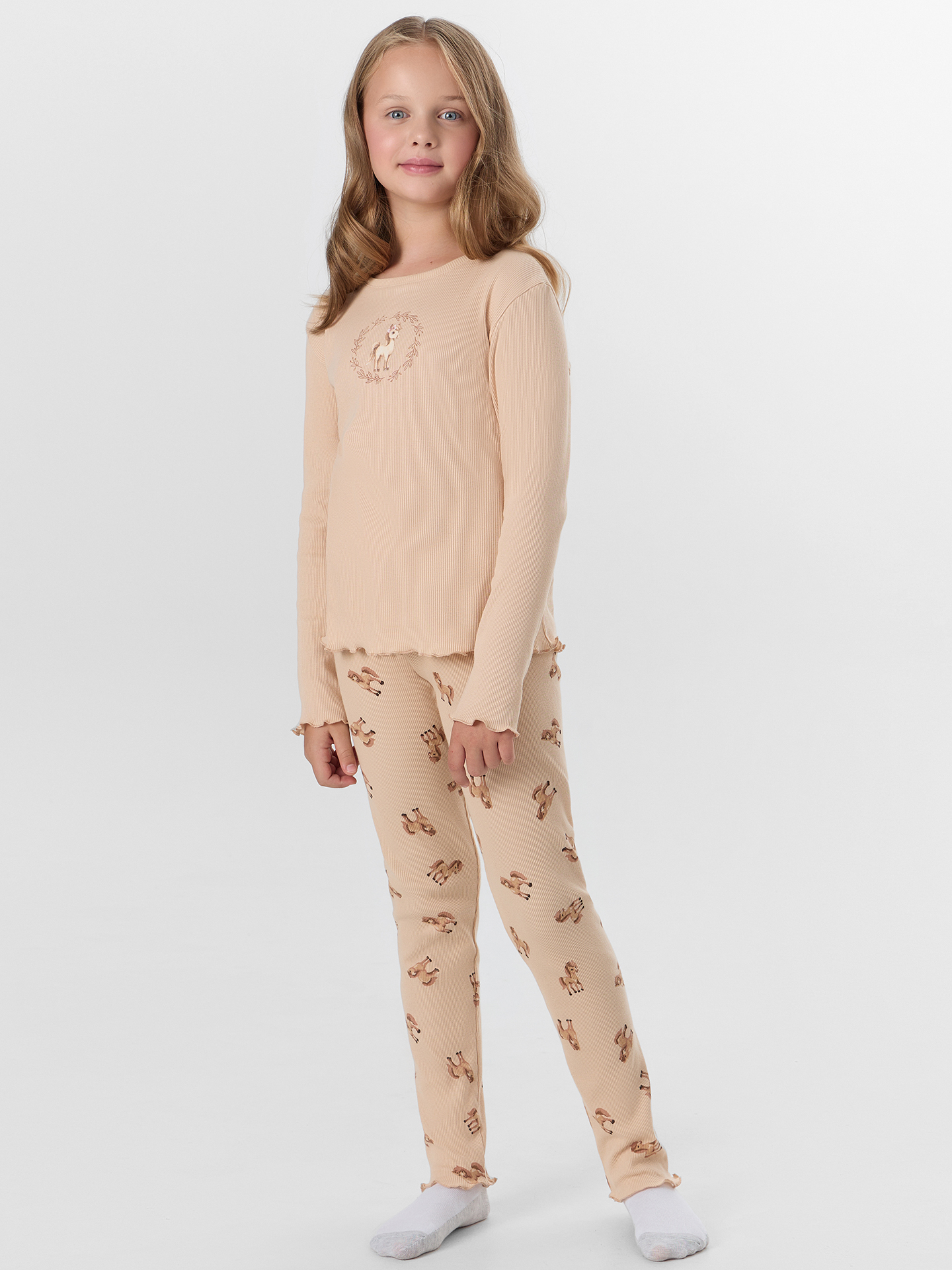 Пижама Mark Formelle (Марк Формэль) 567753/бежевый +лошадки на бежевом - фото 1