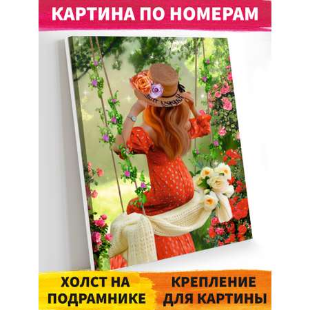 Картина по номерам Русская живопись Садовые качели