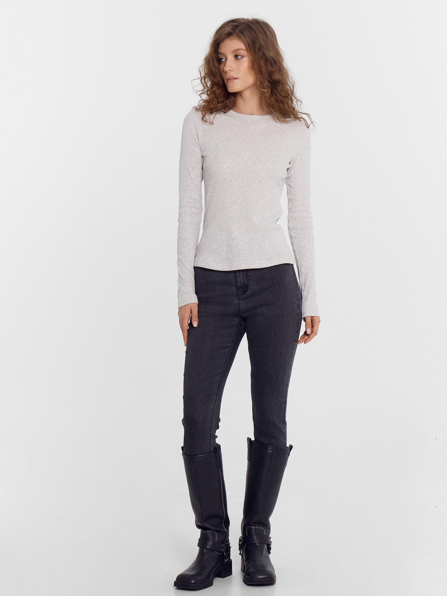 Лонгслив Mark Formelle (Марк Формэль) 122986/серый меланж 4306-А - фото 3