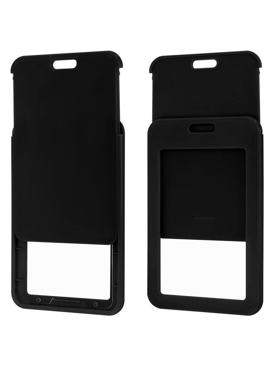 Бейдж Brauberg черный с лентой и карабином - фото 8