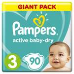 Подгузники Pampers Active Baby-Dry 3 (6-10 кг) 90 шт.