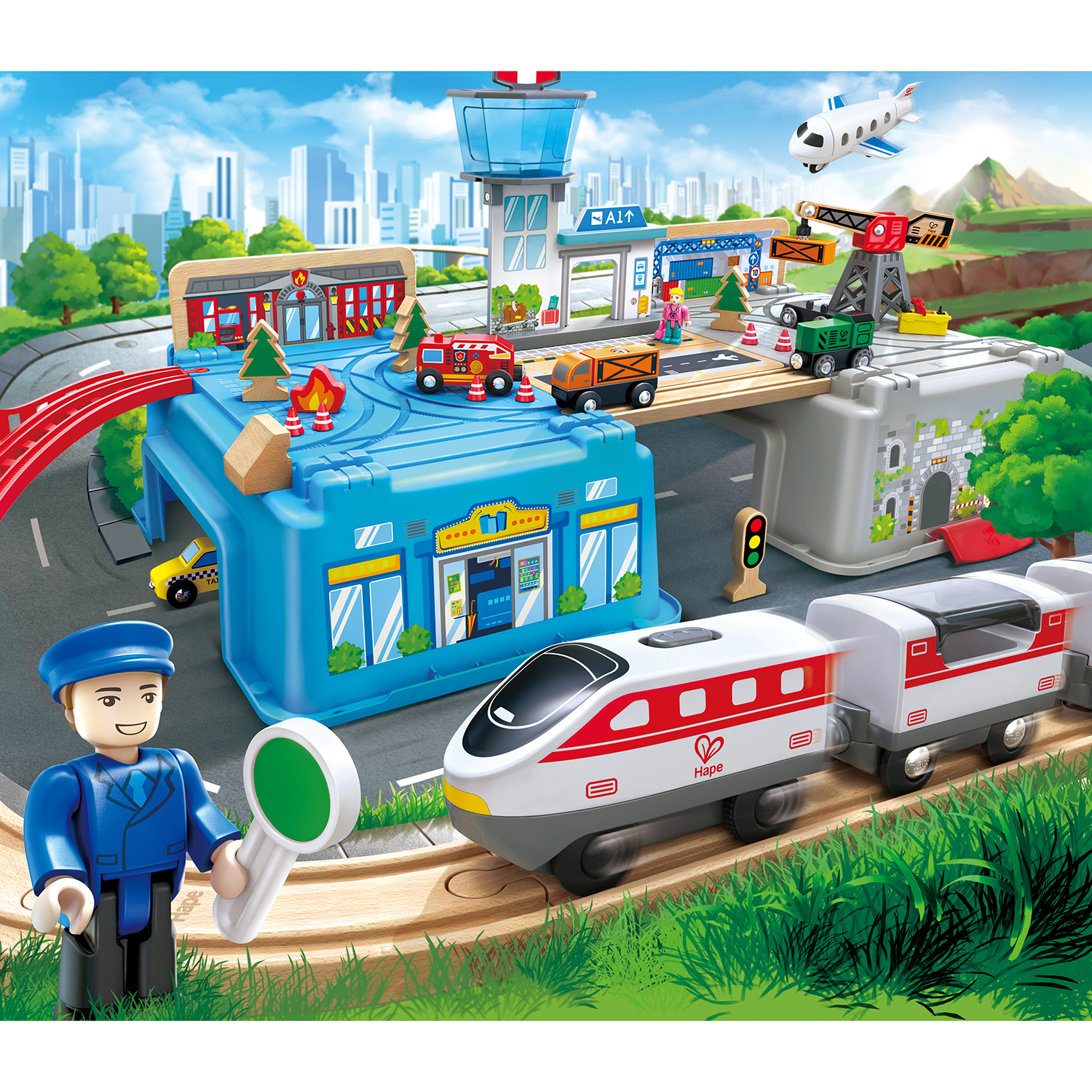 Набор железнодорожный Hape E3773_HP - фото 10