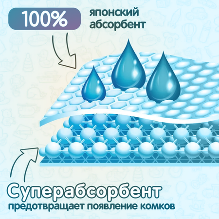 Подгузники Kioshi S 62 шт.
