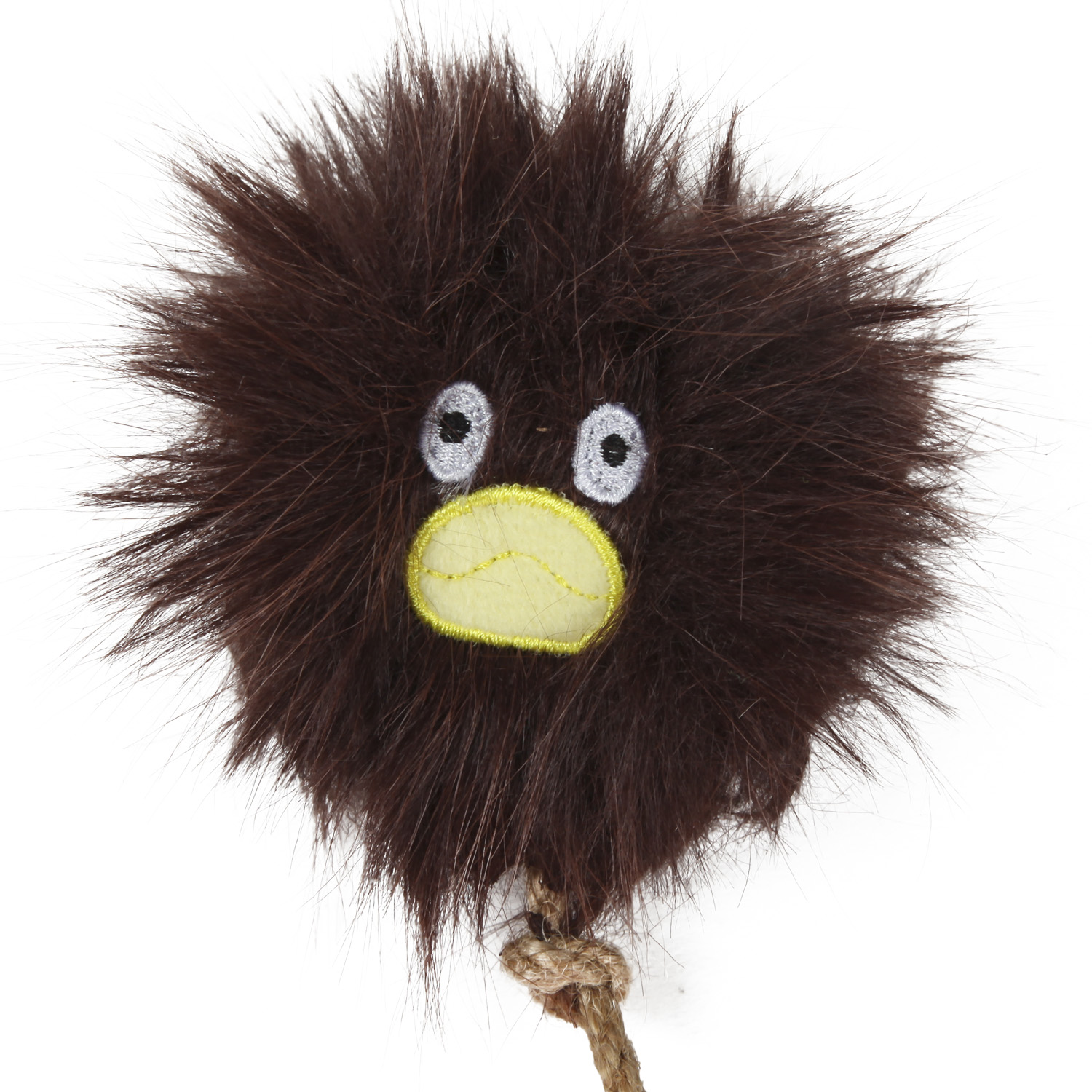 Игрушка для кошек Barbaks Птенчик с шариком с кошачьей мятой с плюшевым мячиком и канатиком 25*10см - фото 3