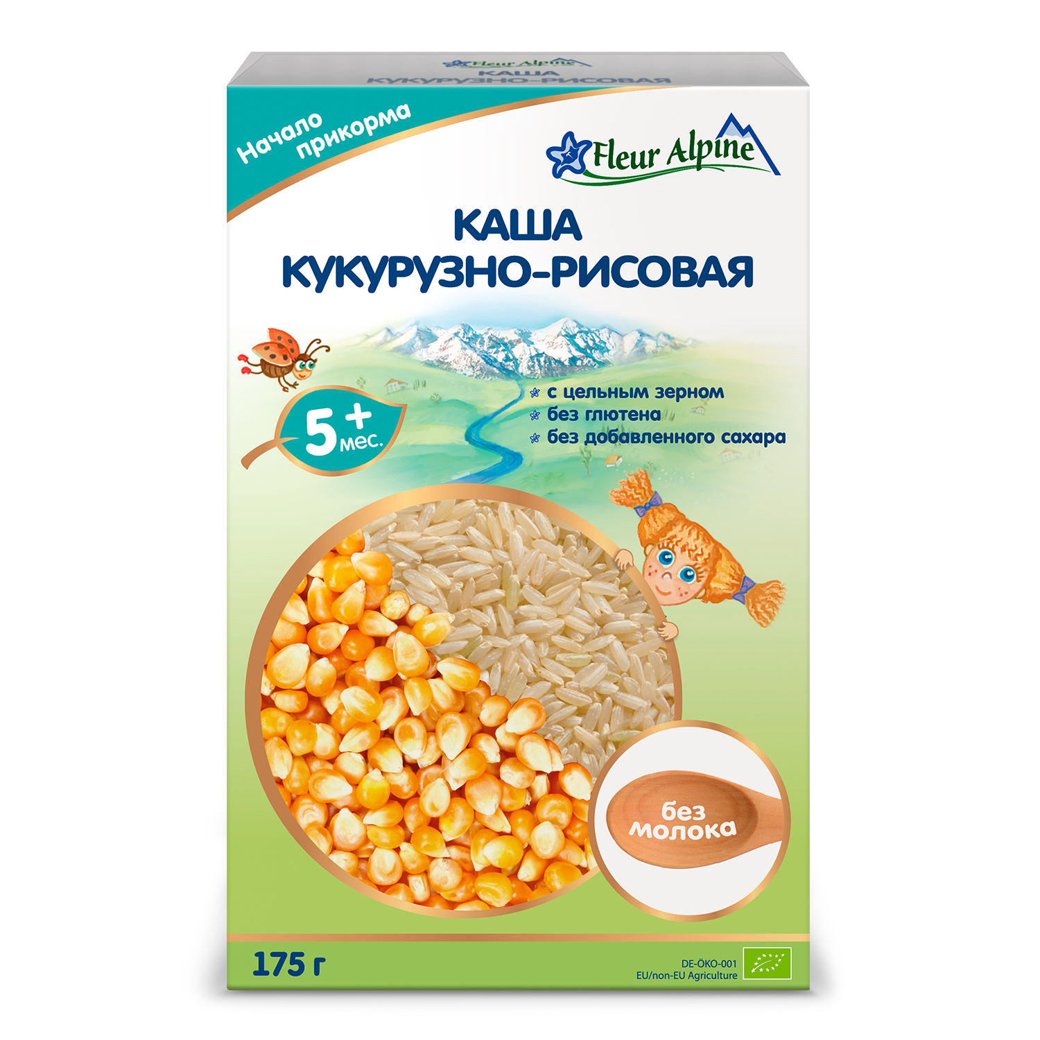 Каша безмолочная Fleur Alpine кукурузно-рисовая 175г с 5месяцев - фото 1