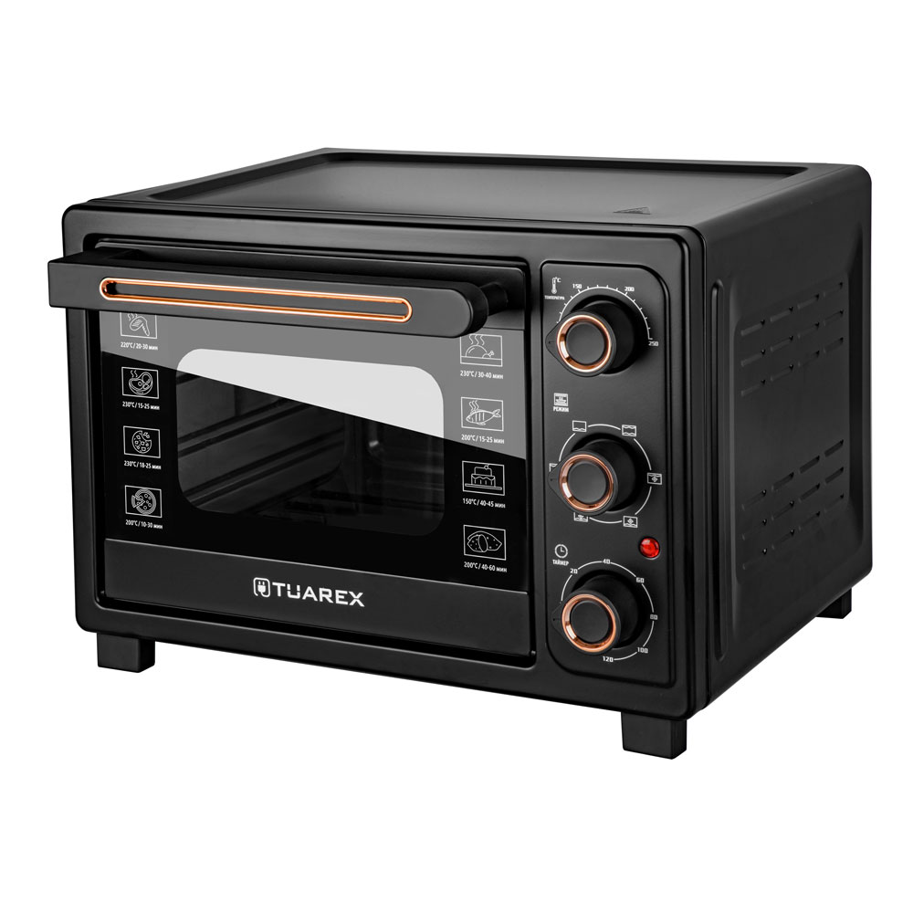 Изображение товара Мини-печь TUAREX TK-5030 1500 Вт 30 л черная с конвекцией и таймером Изображение товара Мини-печь TUAREX TK-5030 1500 Вт 30 л черная с конвекцией и таймером