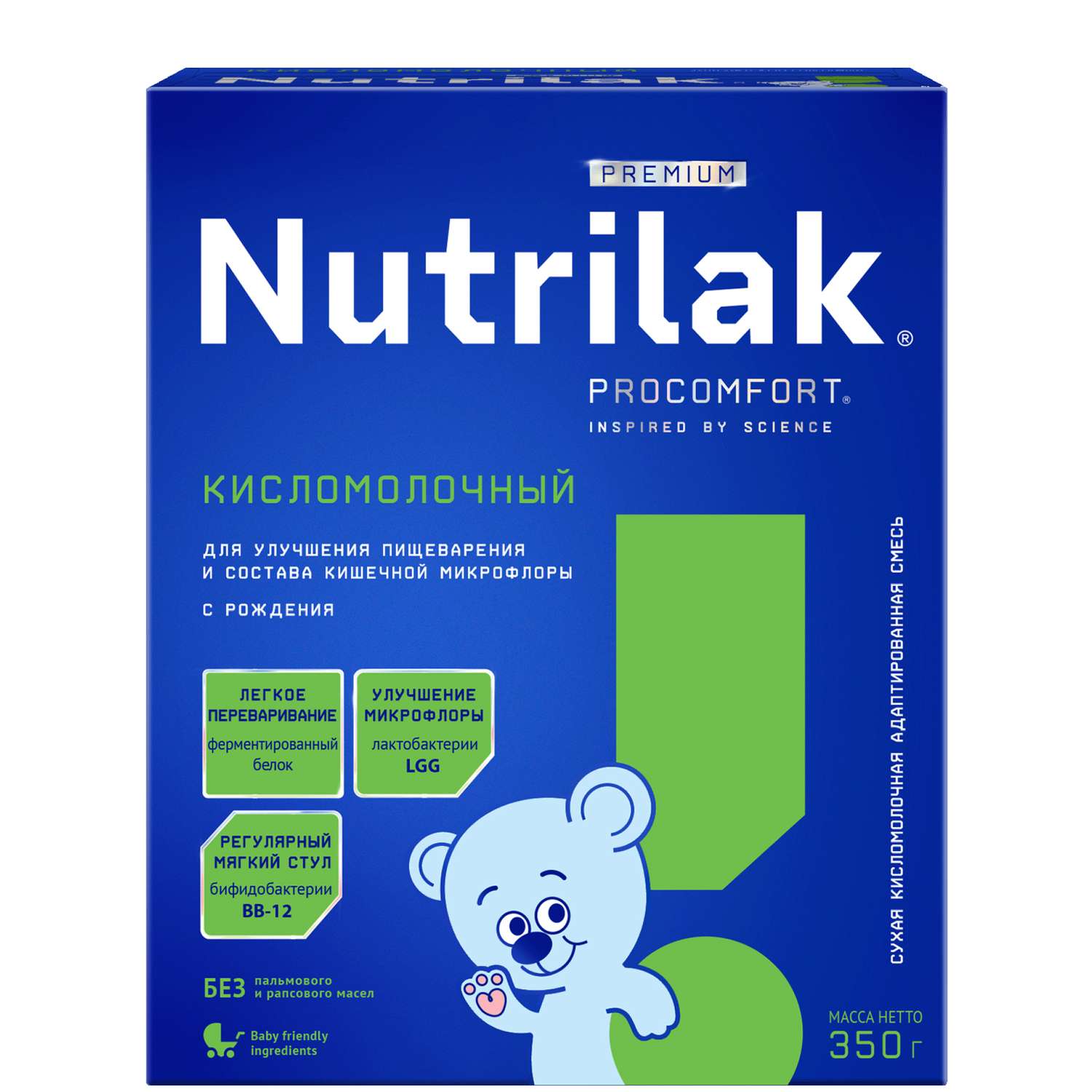 Смесь Nutrilak Premium сухая кисломолочная 350г с 0мес - фото 1