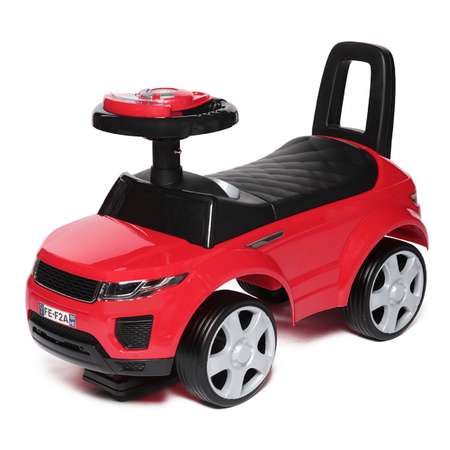 Каталка BabyCare Sport car кожаное сиденье красный