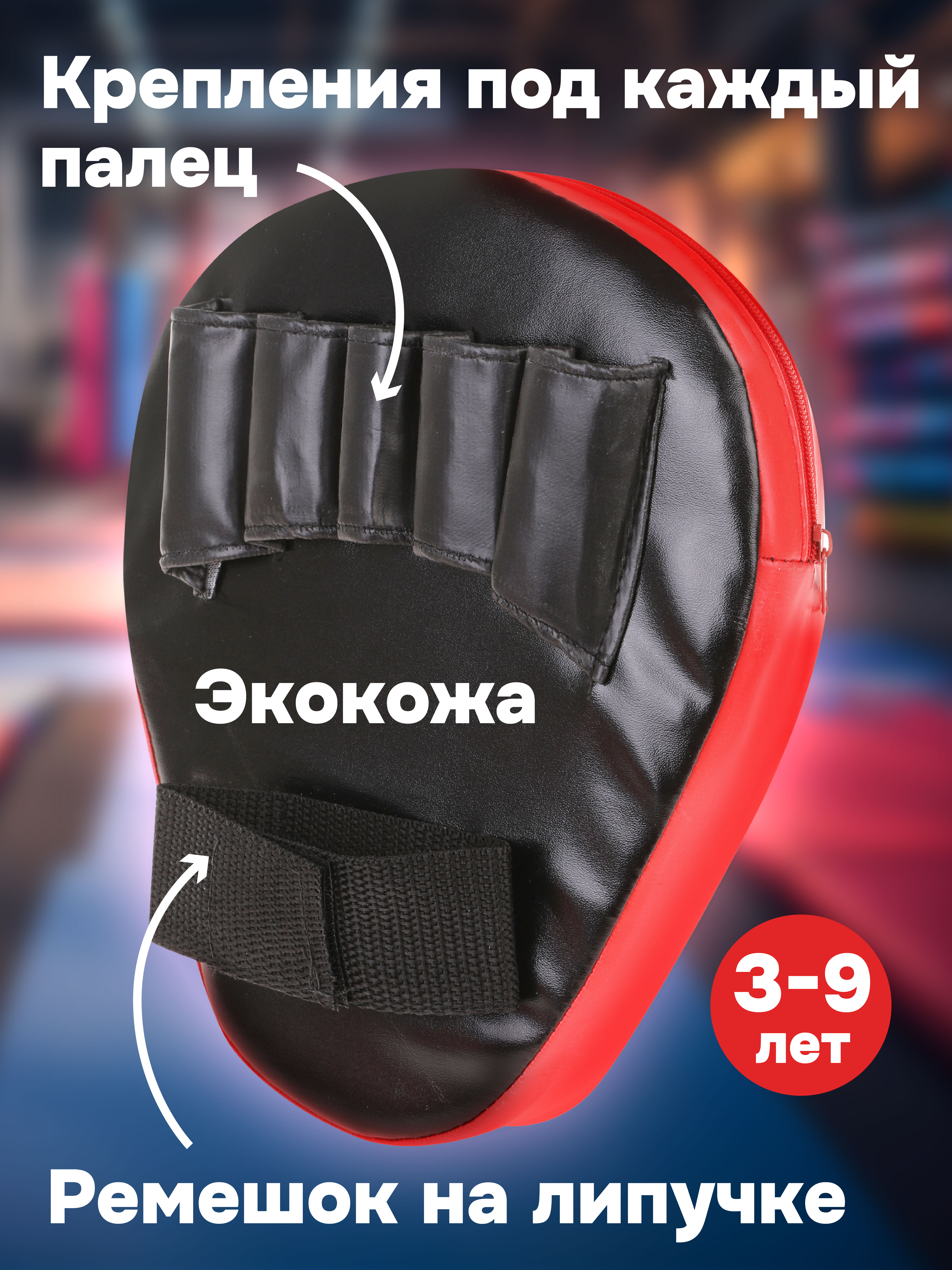 Набор для бокса X-Match перчатки 2 шт и лапа - фото 3