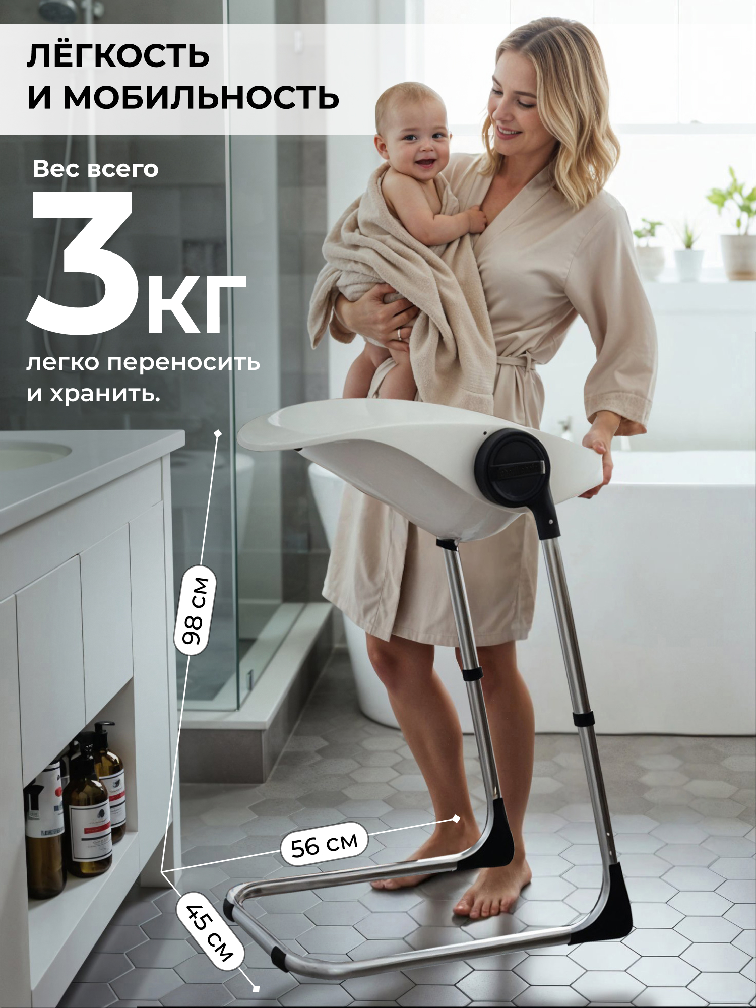 Сиденье для купания Sweet Baby Charli Chair White белый - фото 4