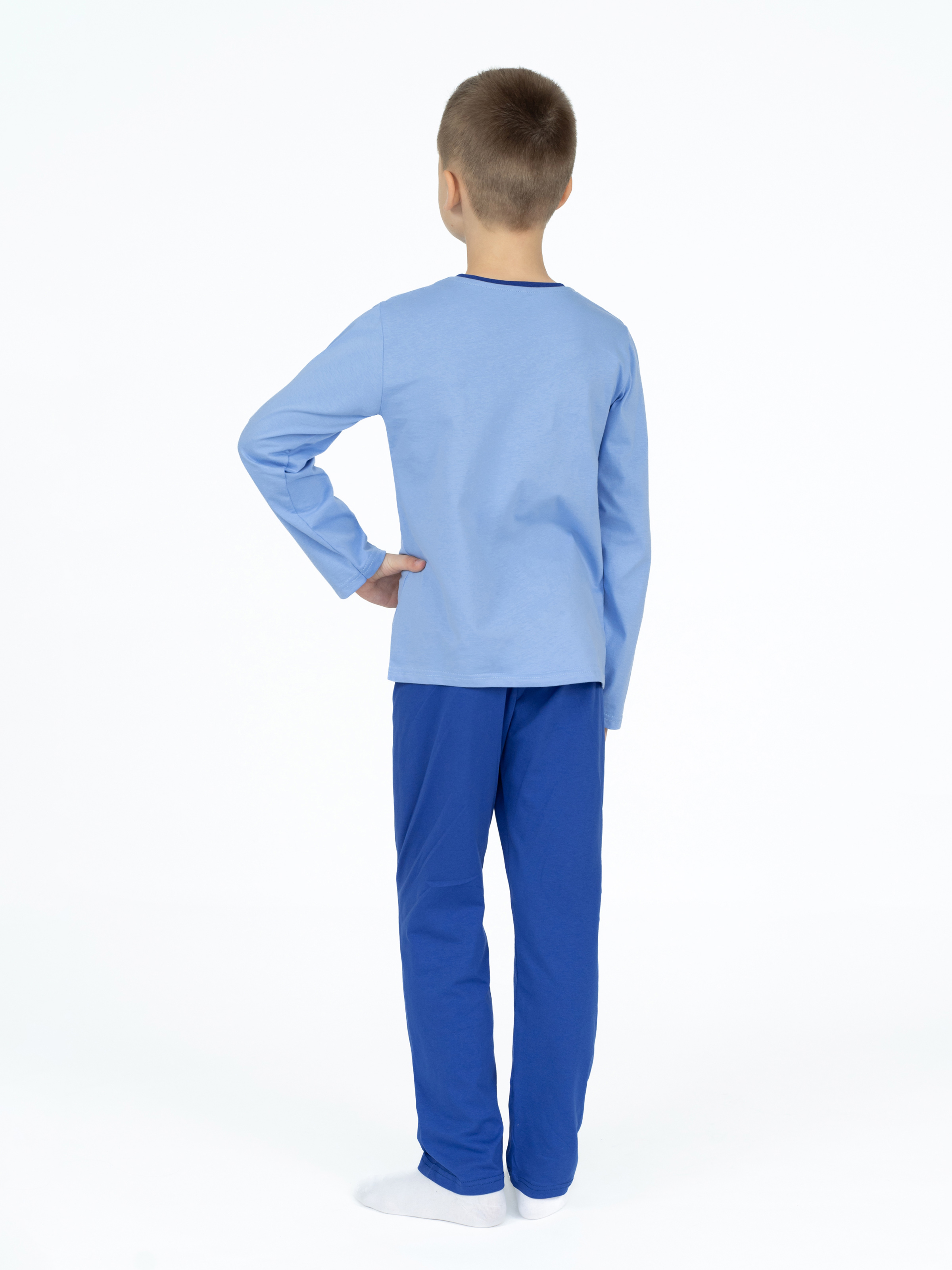 Пижама Утенок ПЖ-1810 т.голубой джип - фото 12