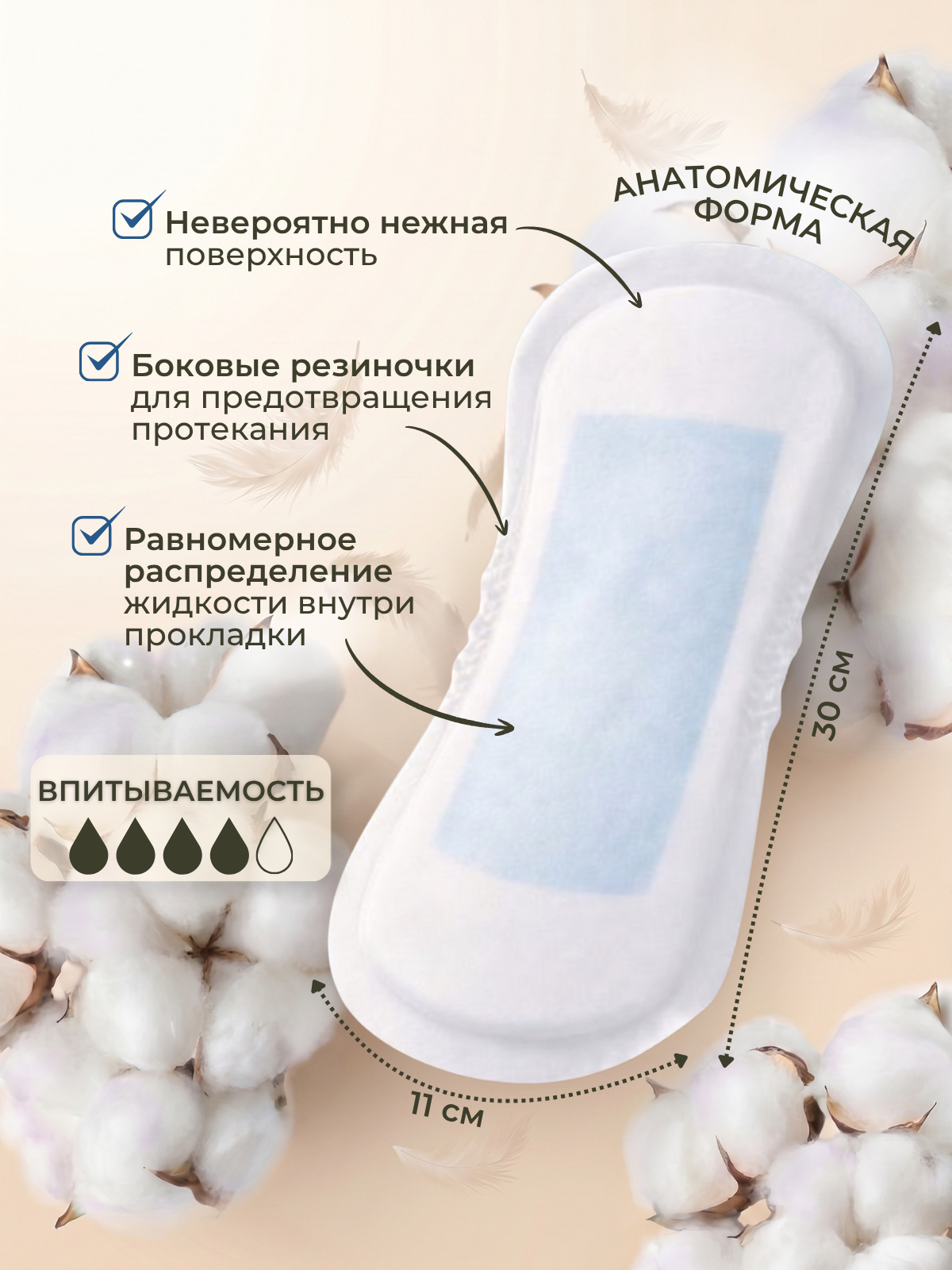 Прокладки послеродовые Пелигрин впитывающие урологические Super 40 шт - фото 3