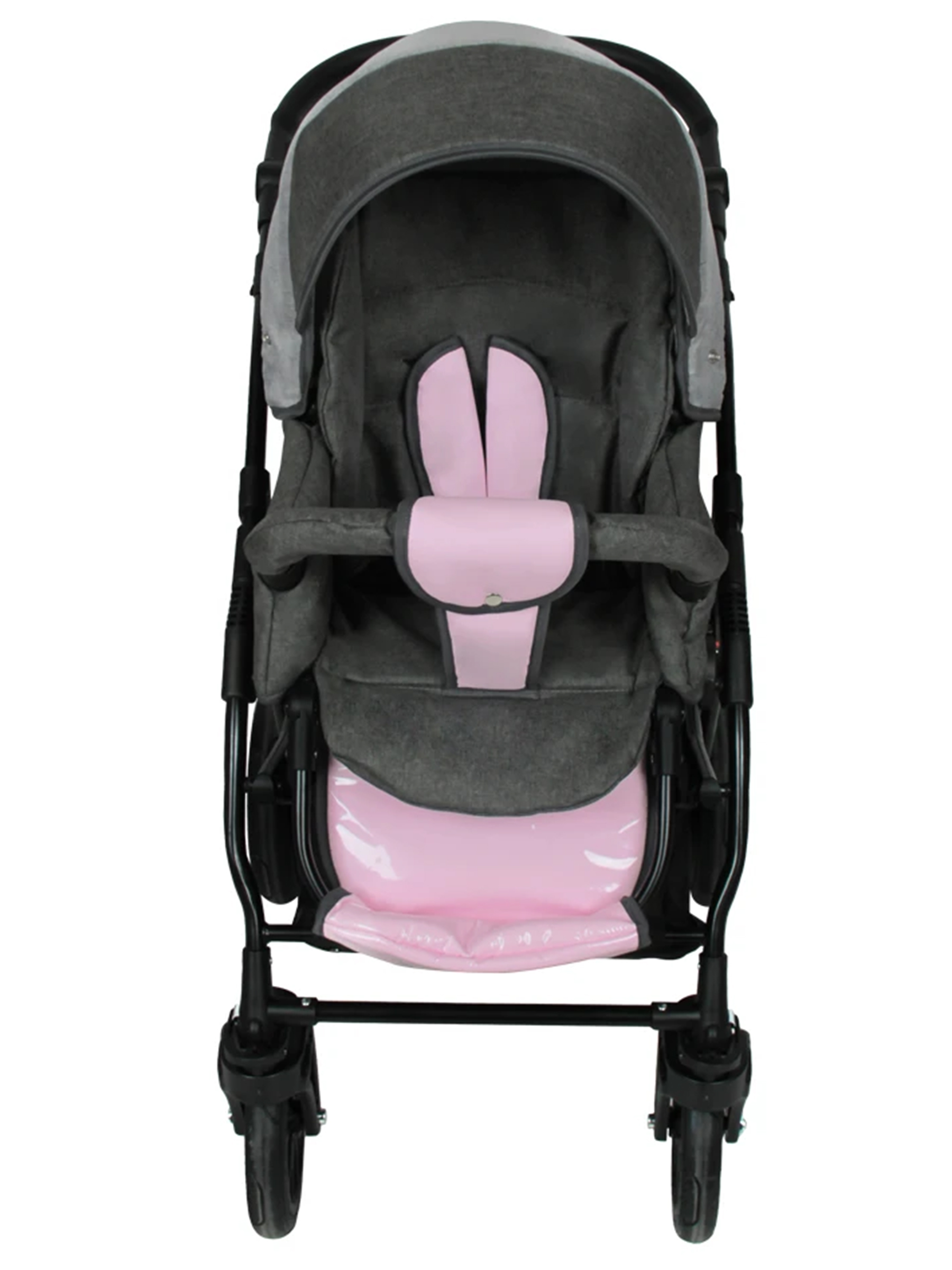 Коляска 2в1 alis Alvaro 03 серый-розовый - фото 9