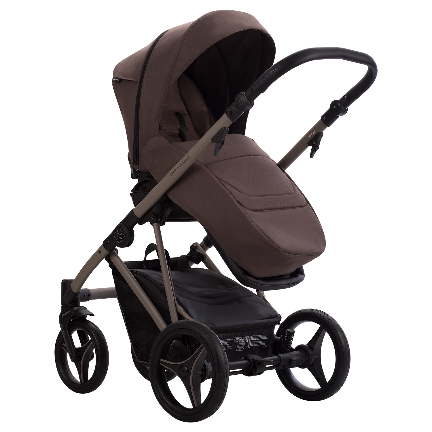 Коляска 2в1 Bebetto Pelpasso 06 Kaszmir коричневый - фото 5