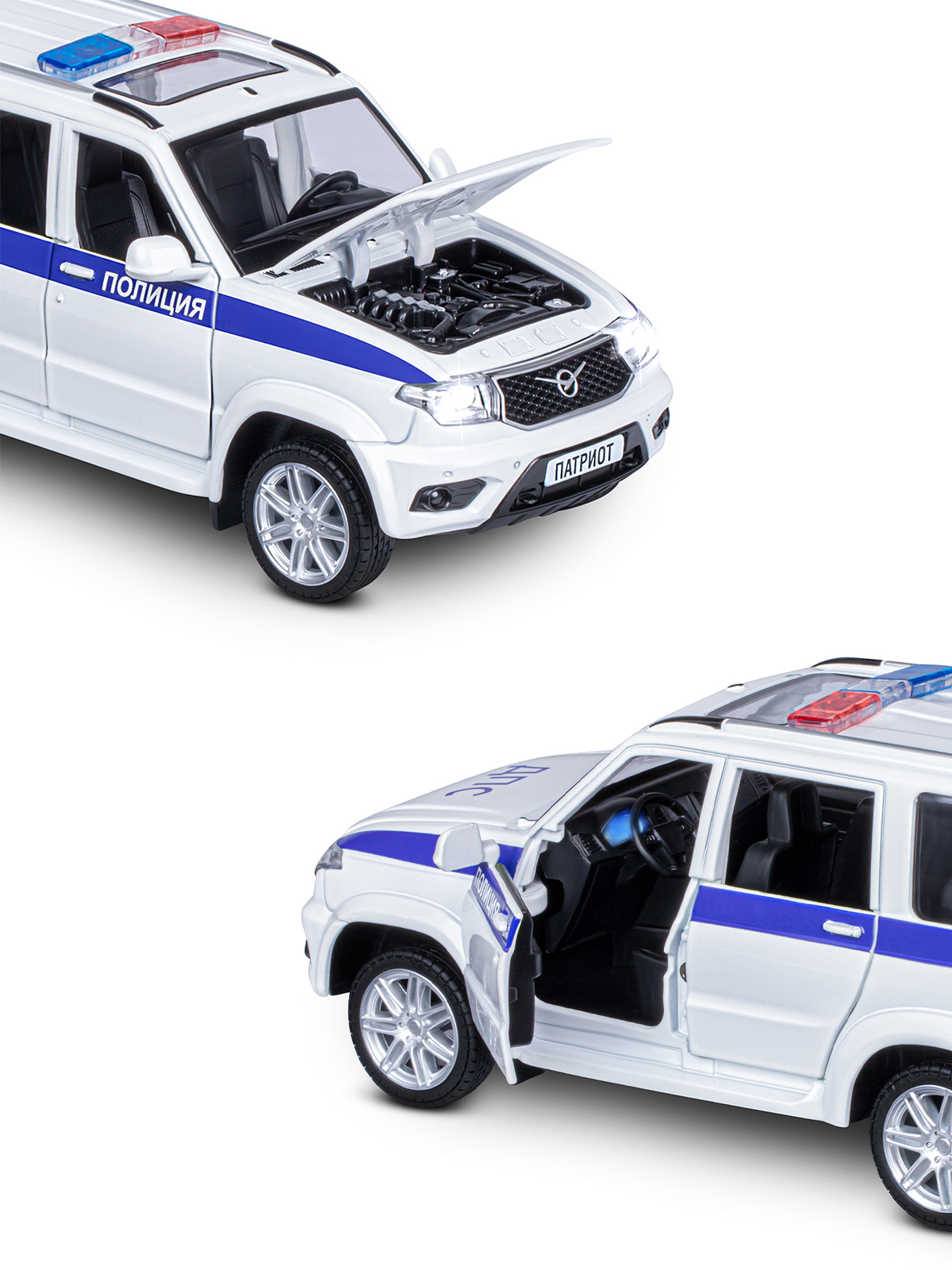 Полицейская машина АВТОпанорама УАЗ Patriot 1:26 JB1251764 - фото 12