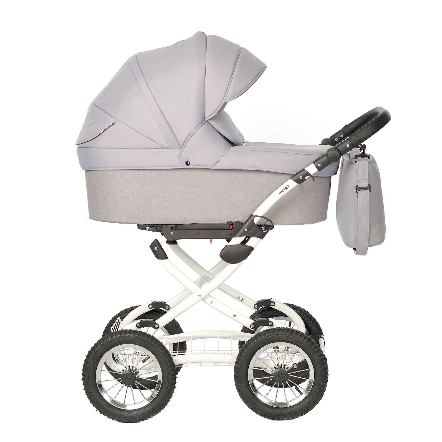Коляска 2в1 Indigo Barbara Classic 04 серый - фото 3