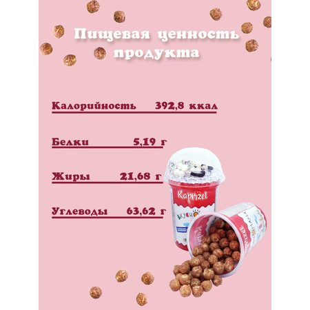 Кукурузные шарики Вкусномама в шоколадной глазури с сюрпризом для девочки Капризель