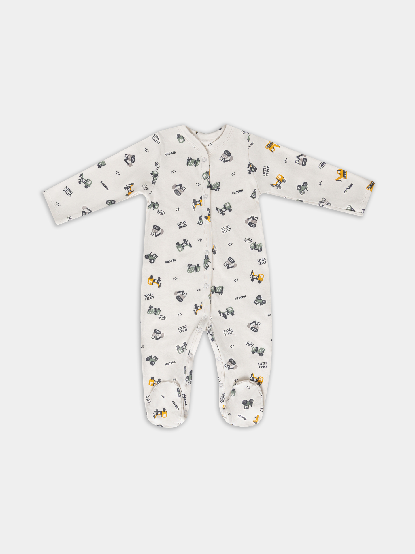 Комбинезон 2 шт Mark Formelle (Марк Формэль) 14005-2/тракторы на белом песке +тракторы на морском - фото 3