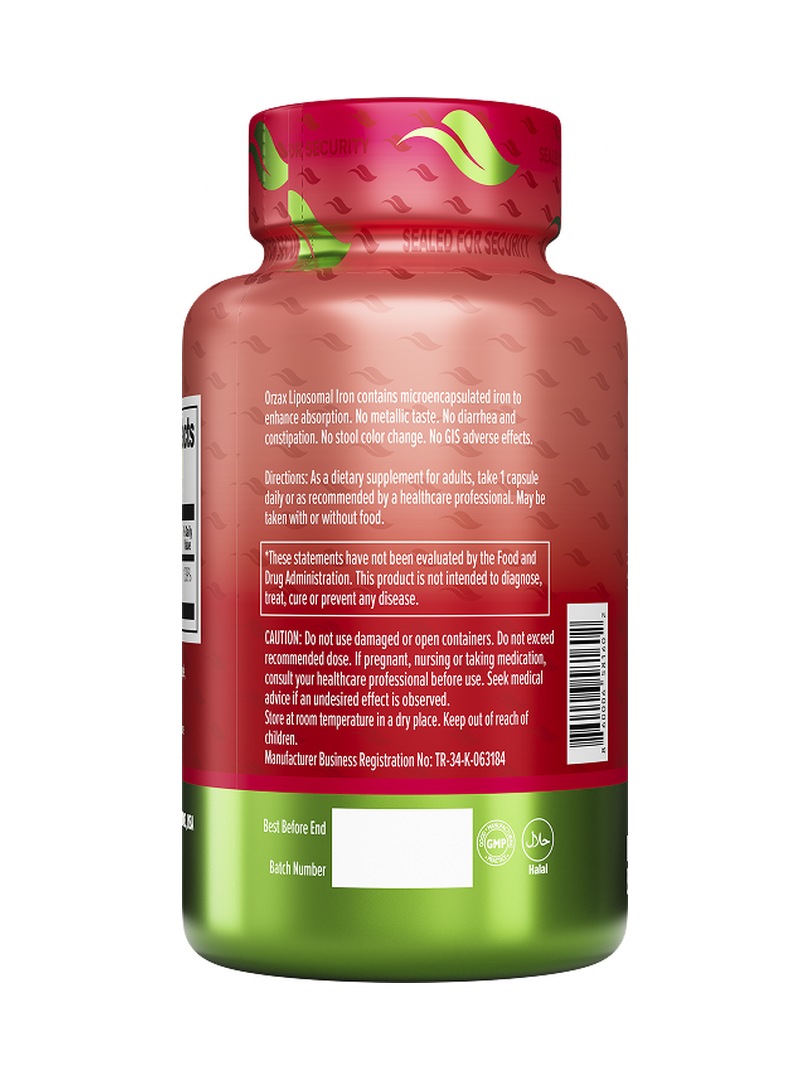 Липосомальное железо ORZAX Liposomal Iron 90 капсул - фото 2