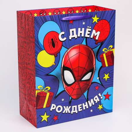 Пакет подарочный MARVEL «С Днем рождения» Человек-паук