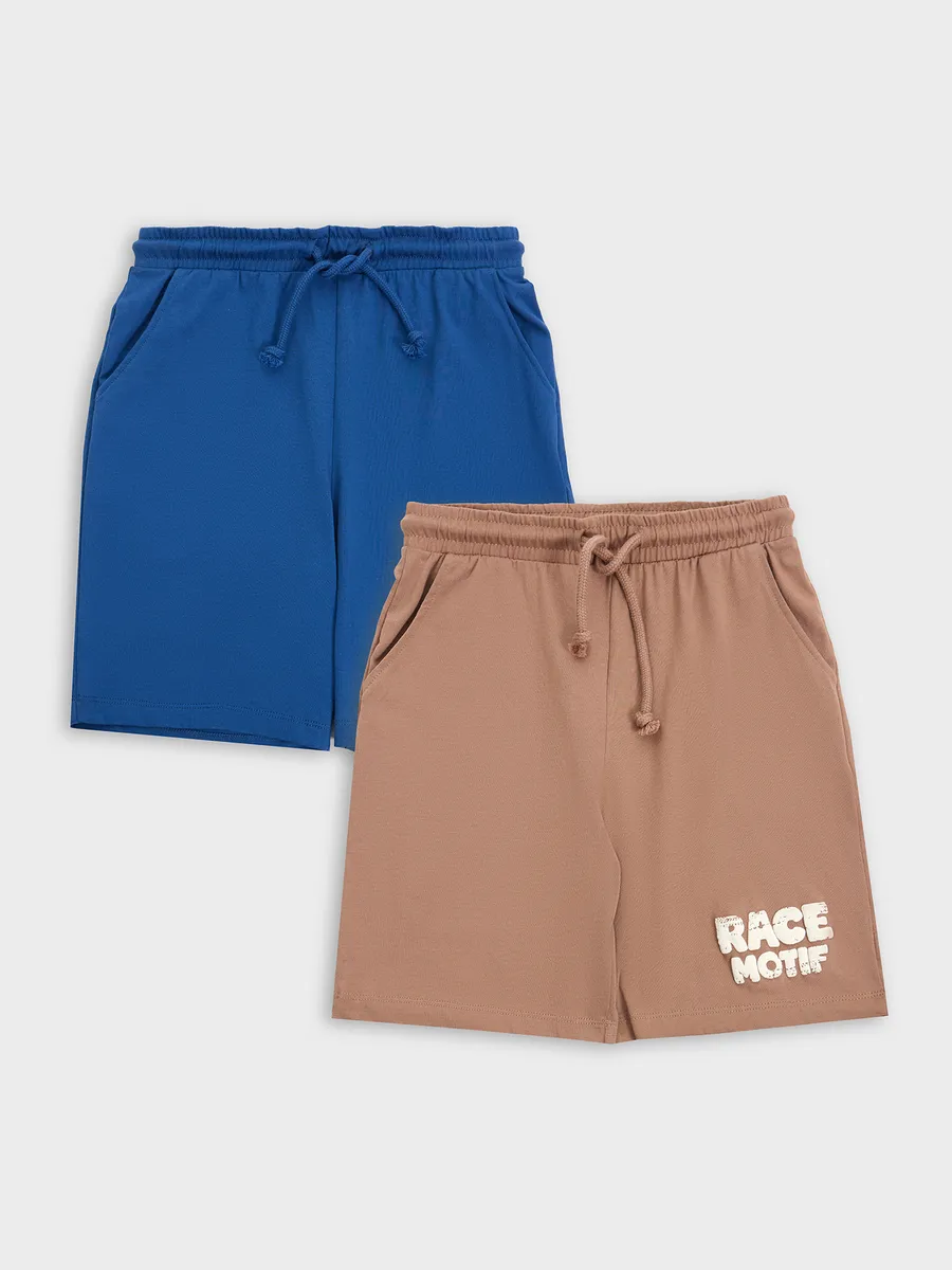 Шорты 2 шт Mark Formelle (Марк Формэль) 133330-2/полуночно -синий +молочный шоколад +печать - фото 9