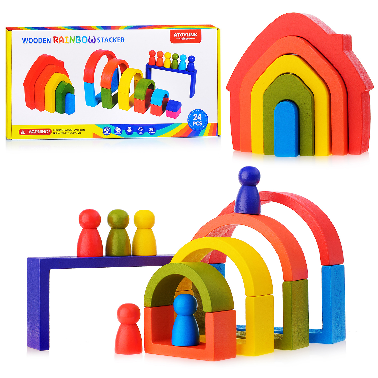 Игрушка Щепочка пирамидка - фото 2
