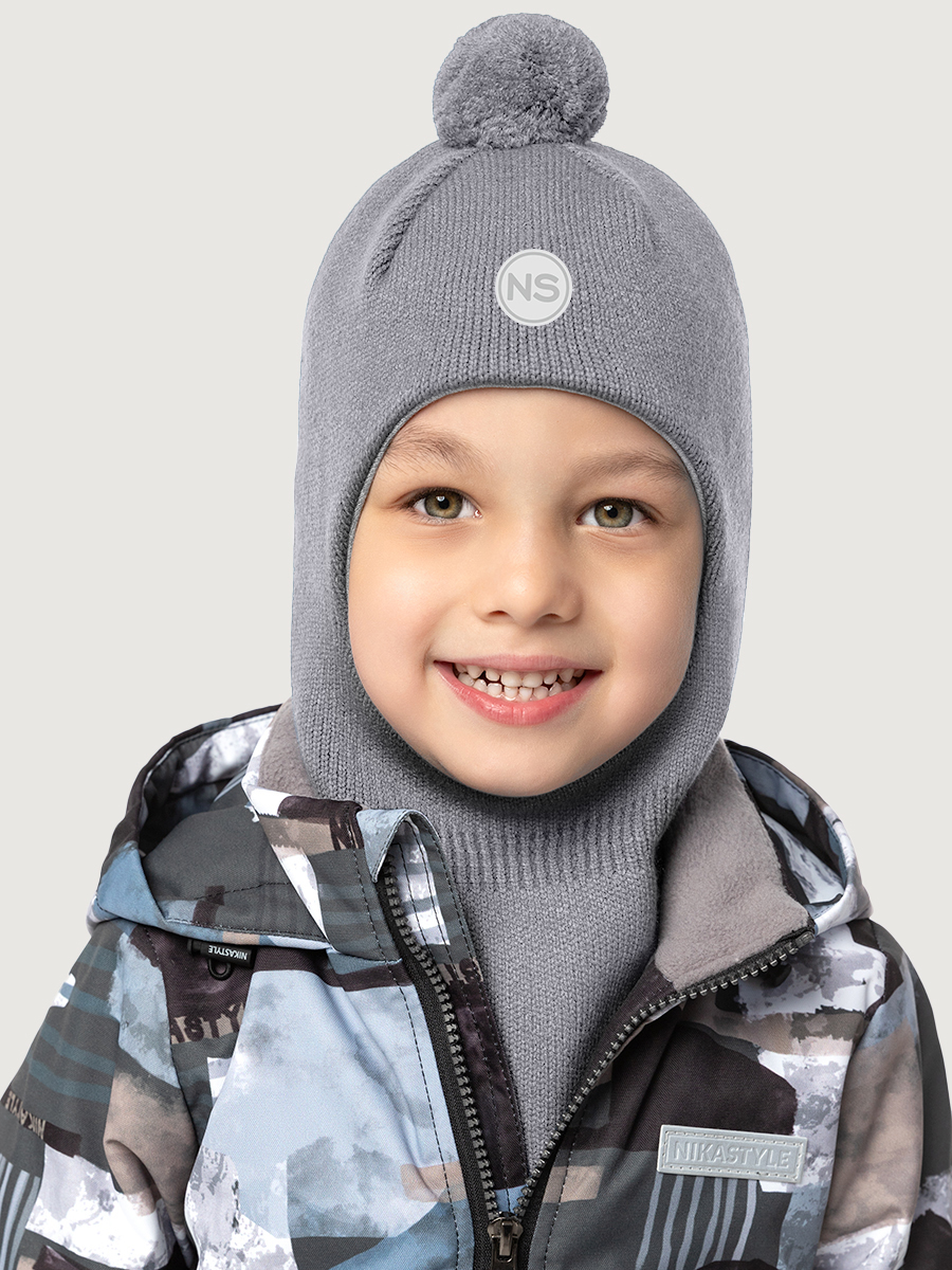 Балаклава NIKASTYLE 10м20326 серый меланж - фото 1