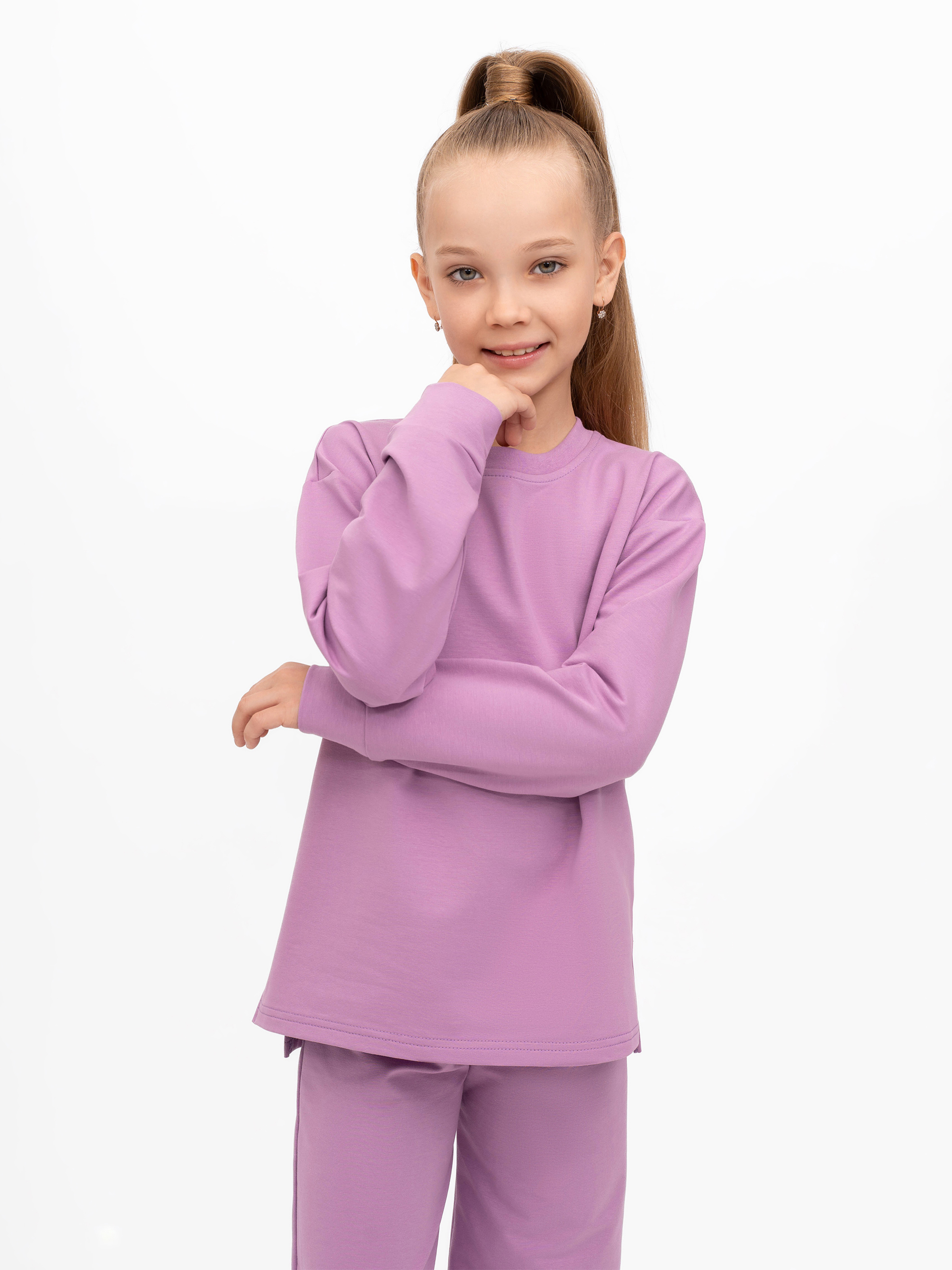 Свитшот и брюки Утенок 7065 сирень - фото 18