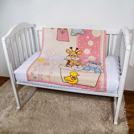 Одеяло байковое Baby Nice 85х115 розовое Купание