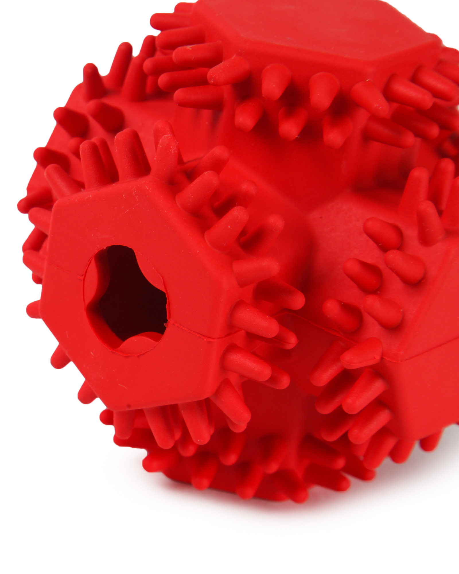 Игрушка для собак Barbaks Мяч геометрия особо прочный с зубчиками массирует десны из резины 10см - фото 5