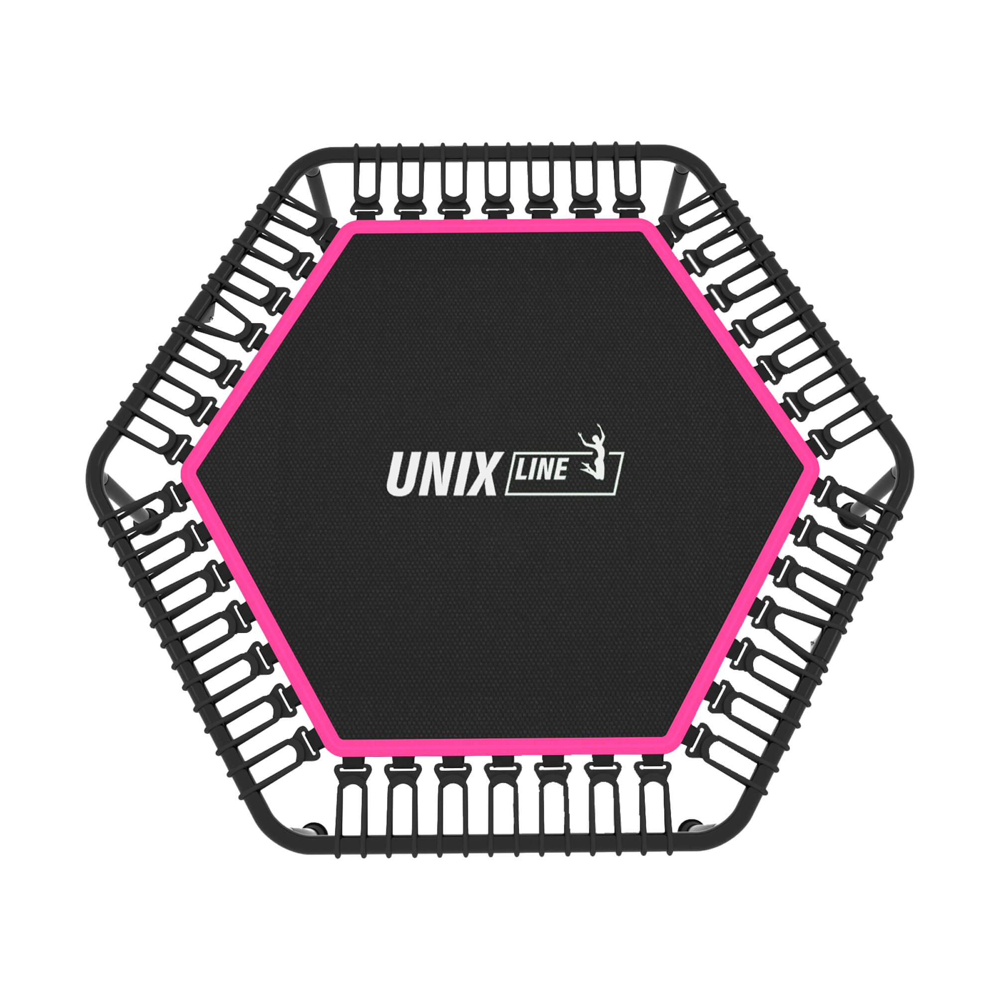 Батут Fitness Lite Pink UNIX line спортивный складной диаметр 125 см до 130 кг фитнес джампинг - фото 17
