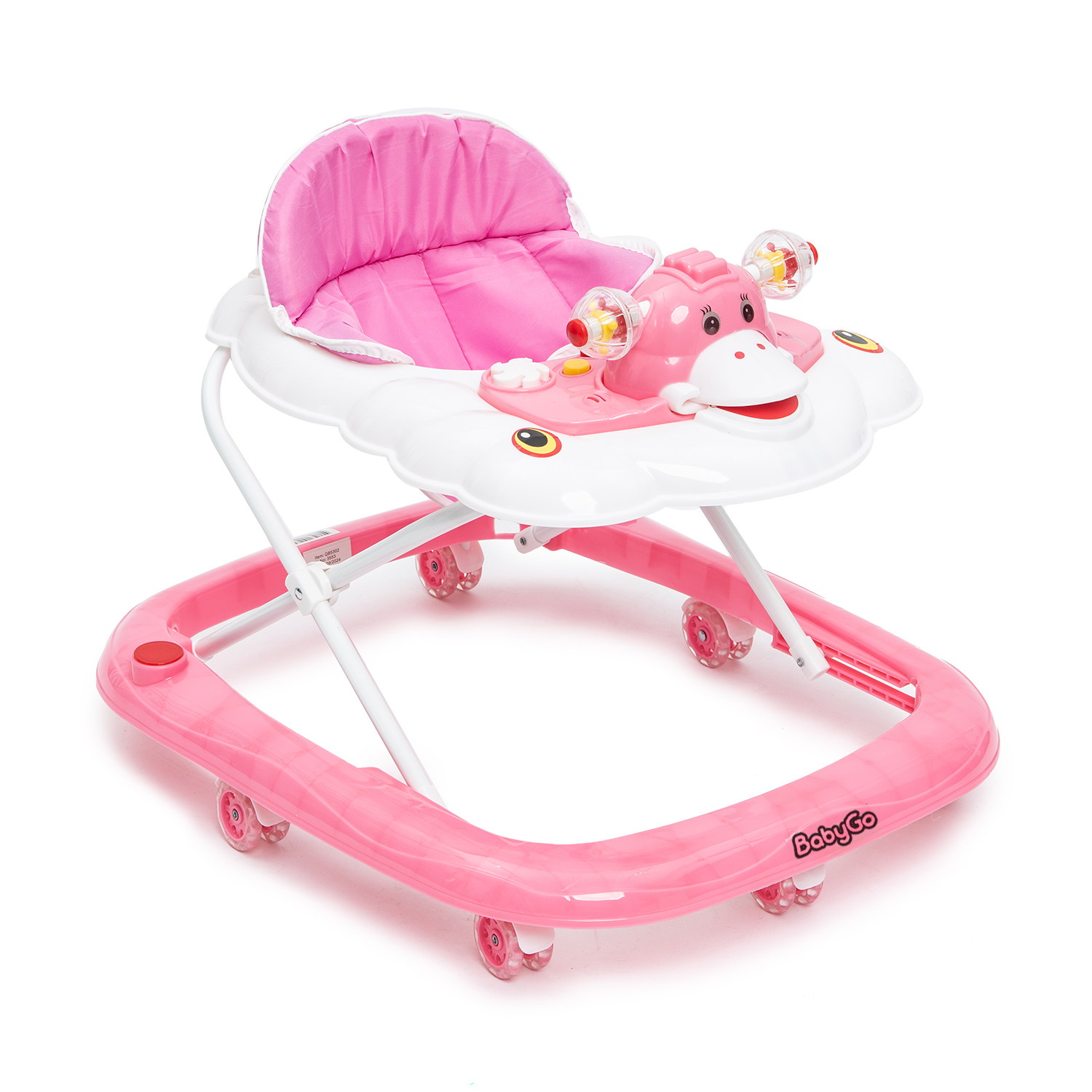 Ходунки BabyGo Duck New розовый - фото 5