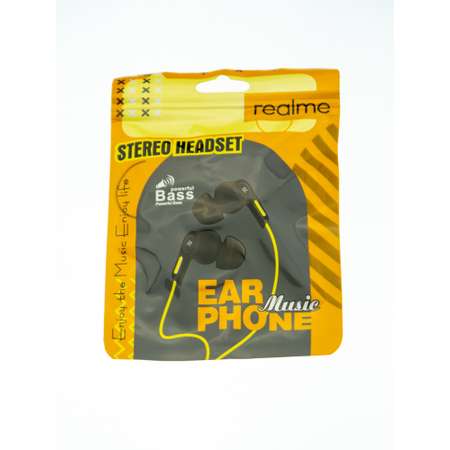 Наушники проводные CASTLELADY realme с микрофоном для телефона stereo Bass