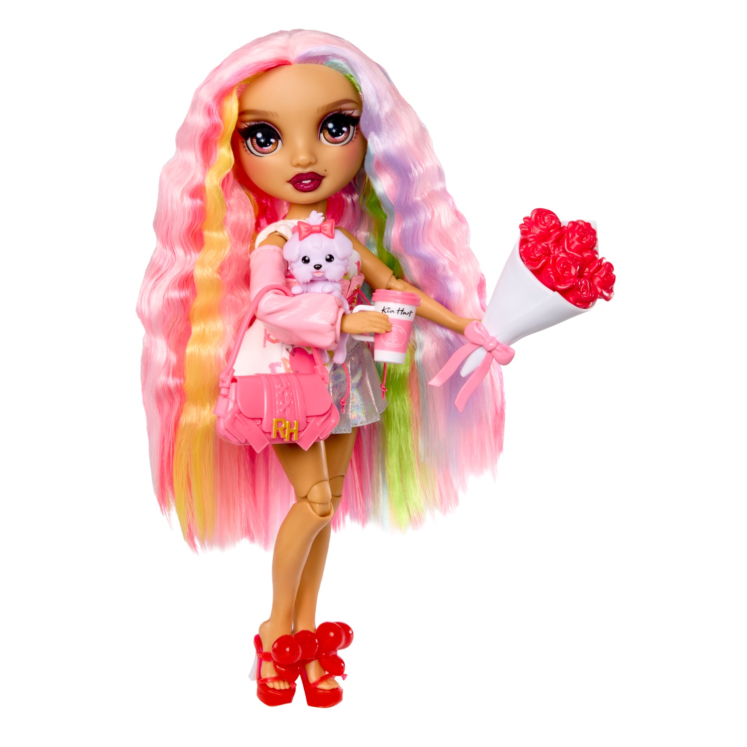 Кукла модельная Rainbow High Киа в Париже с акс. радужная 74228 - фото 2