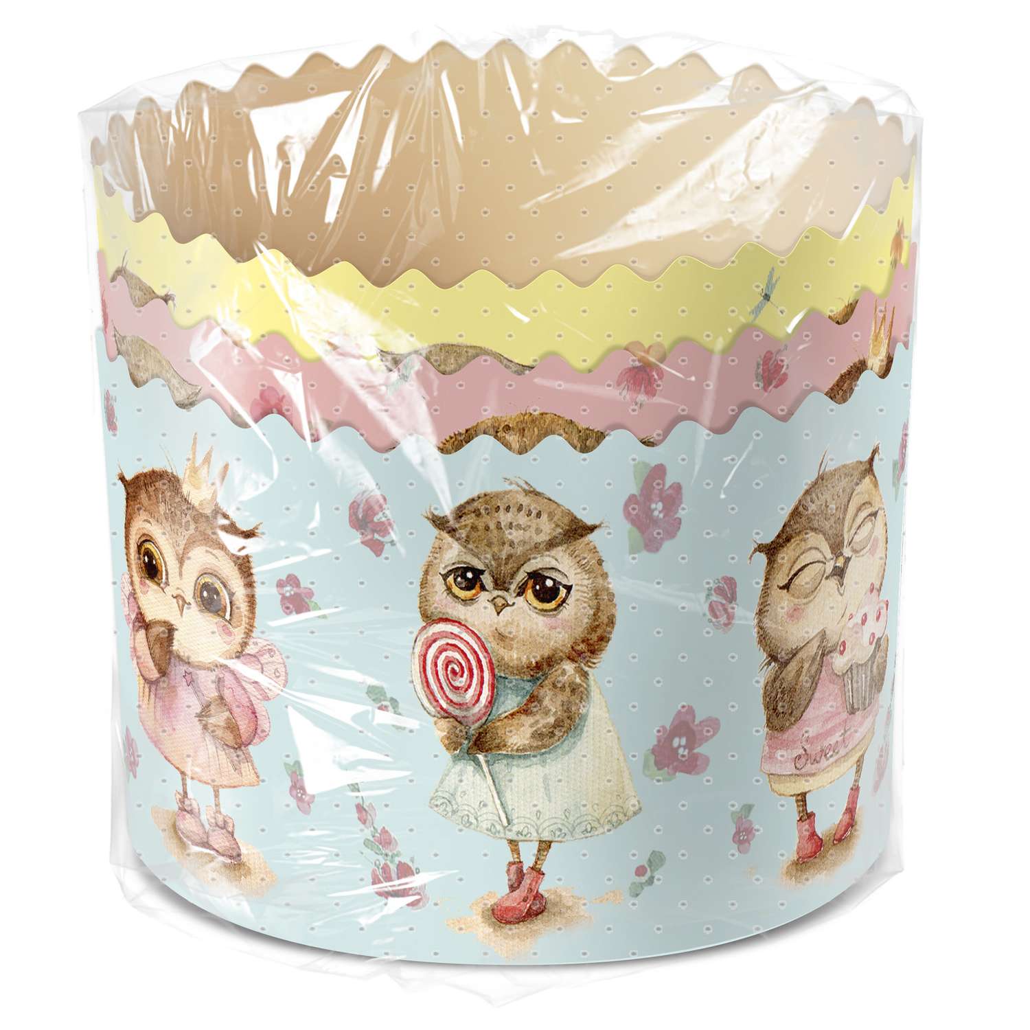 Формы пекарские бумажные цветные Домашняя кухня d124 h90мм 3шт - фото 9