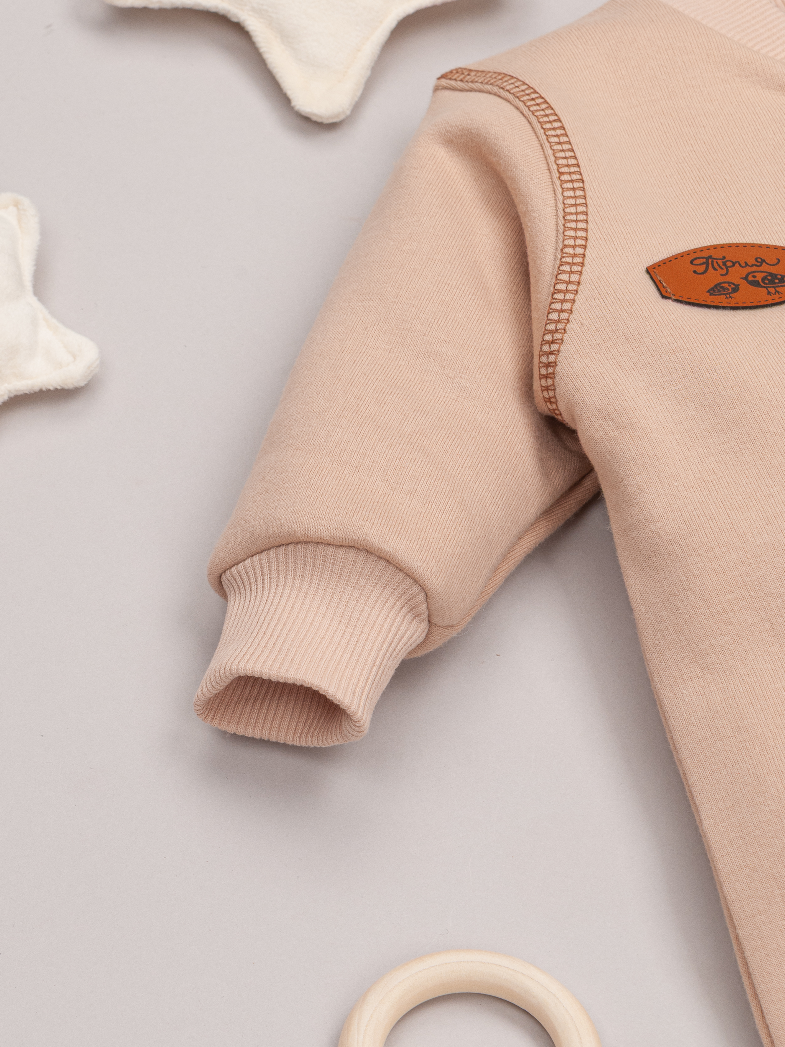 Комбинезон ТРИЯ 1164 футер 3-х нитка св бежевый - фото 5