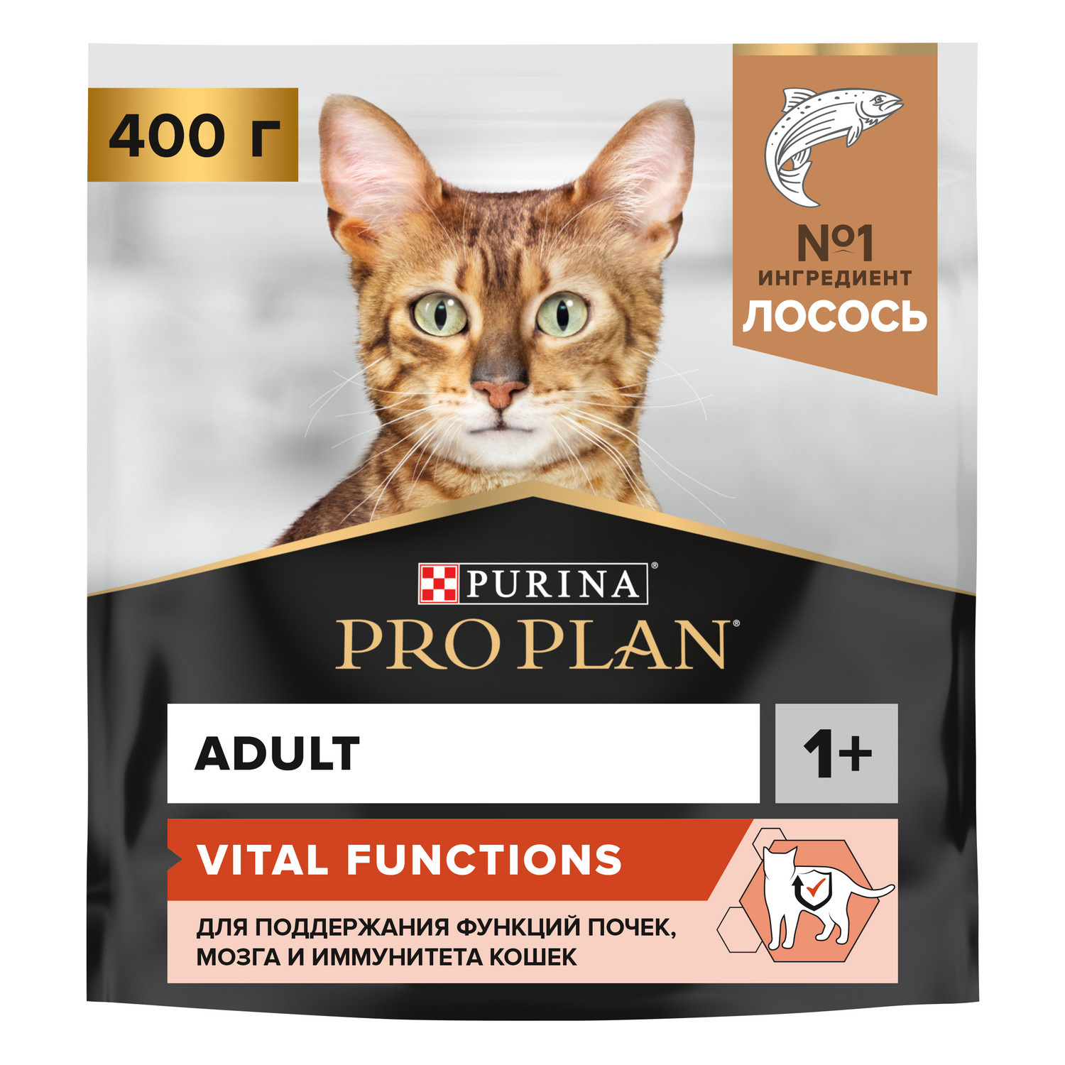 Корм сухой для кошек PRO PLAN Optirenal 400г лосось - фото 1