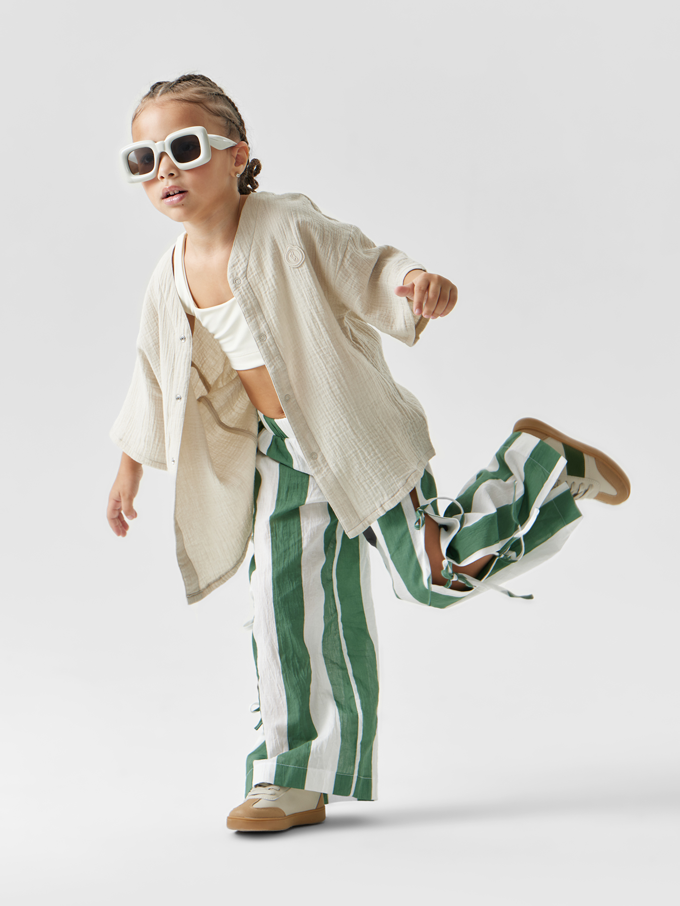 Брюки Happy Baby 88191_green-stripe - фото 12