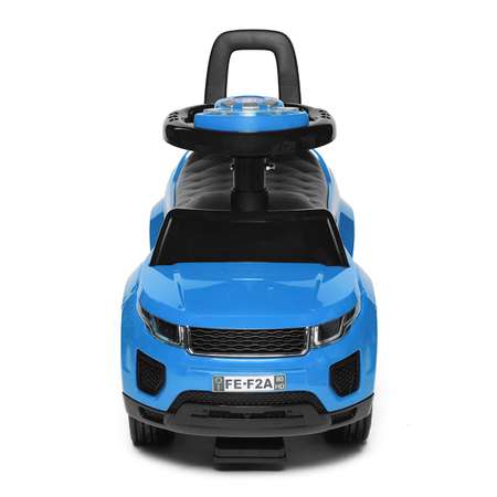 Каталка BabyCare Sport car кожаное сиденье синий
