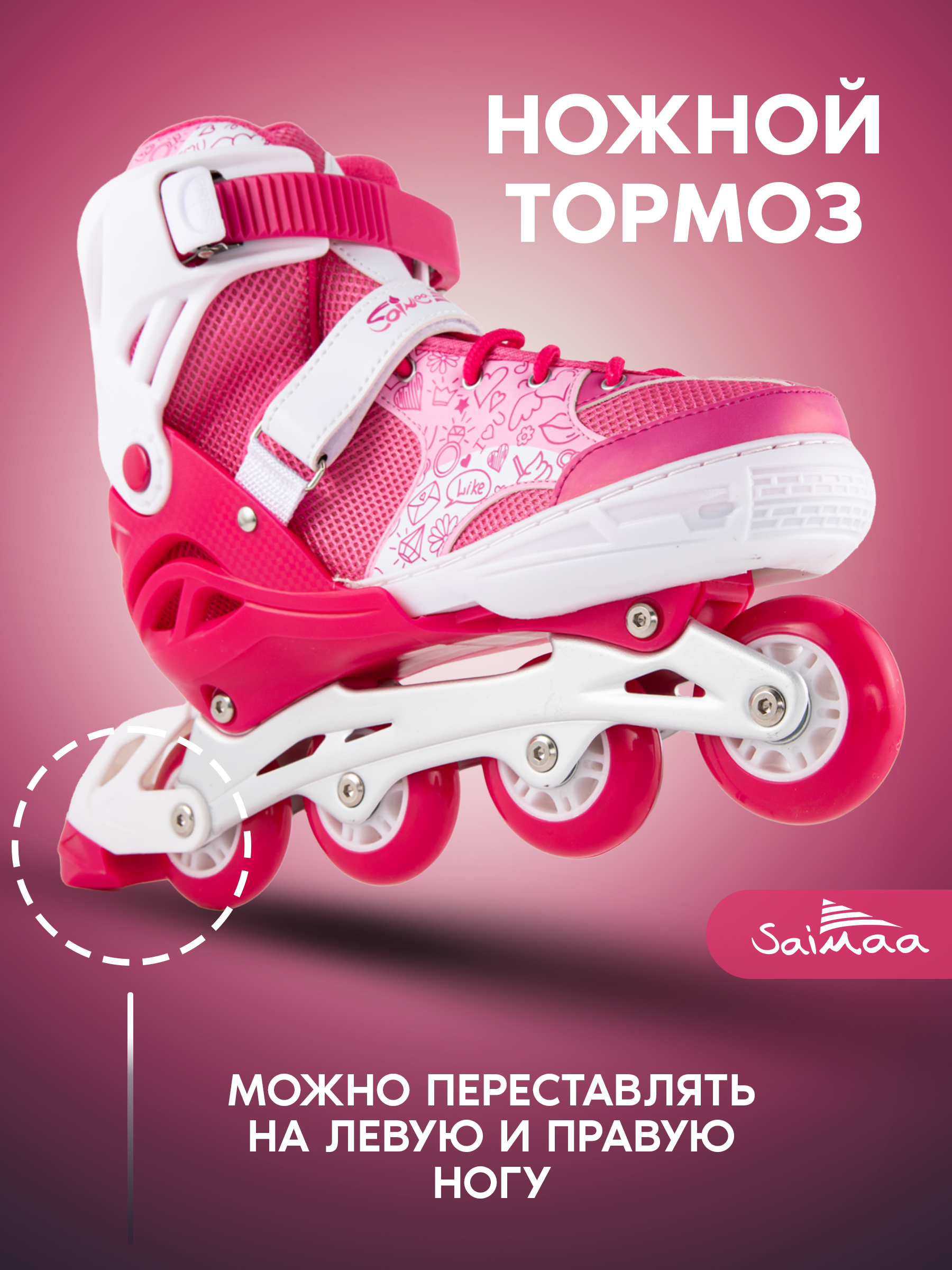 Роликовые коньки Saimaa 37-40 - фото 3