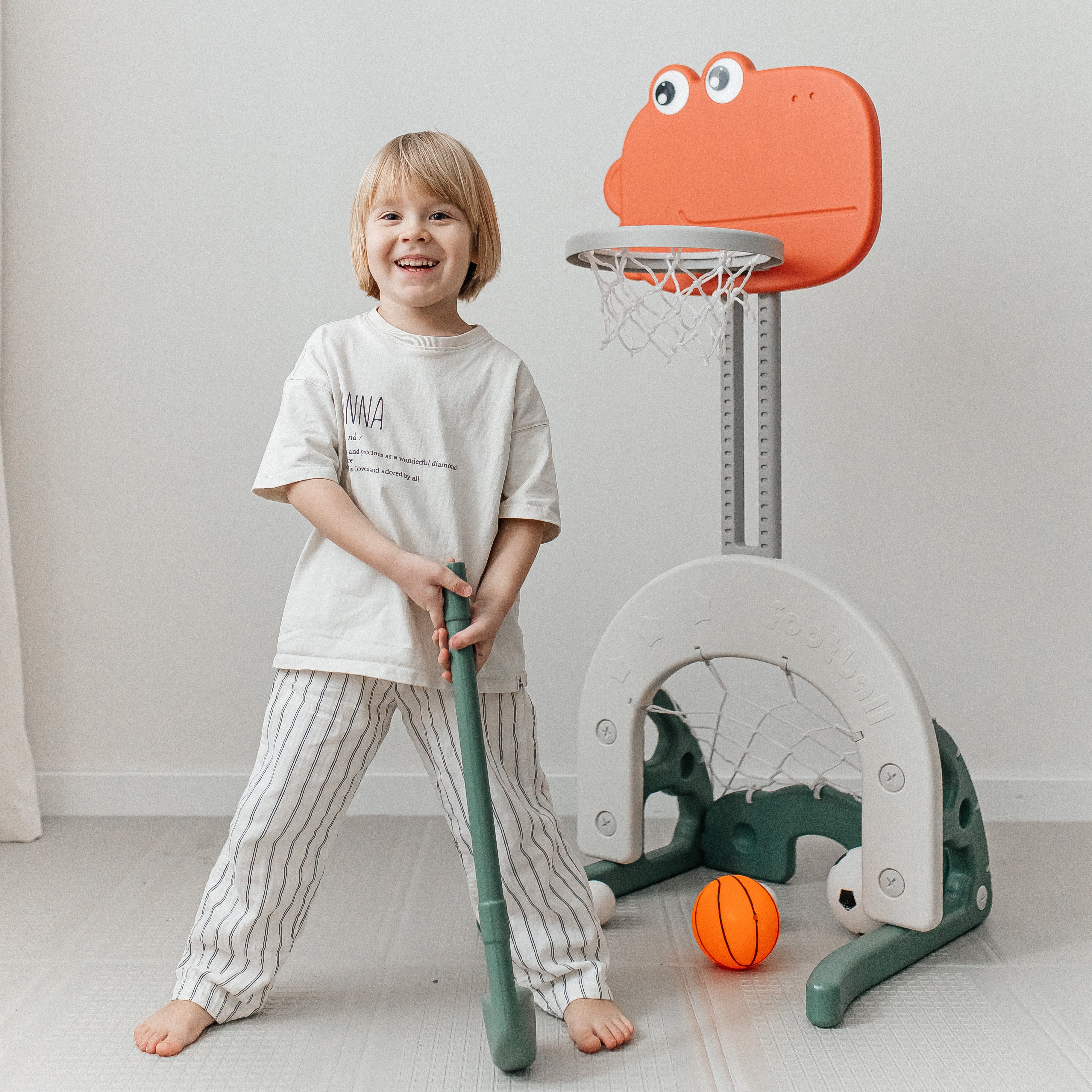 Баскетбольная стойка + ворота UNIX Kids Dino 2в1 для дома и улицы - фото 24