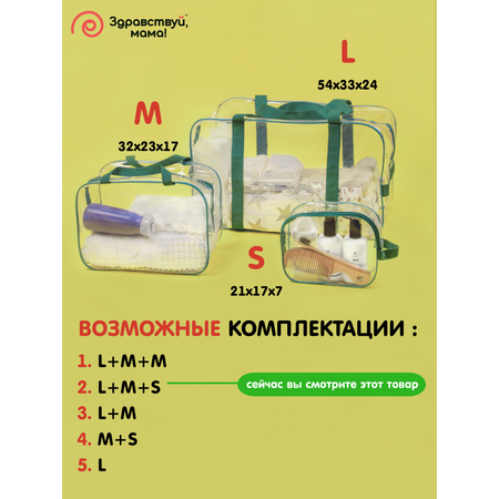 Сумка в роддом Здравствуй мама! 3 шт