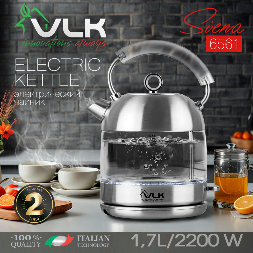 Чайник электрический VLK Чайник электрический Siena-6561, стеклянный, съемный фильтр-сетка - фото 8