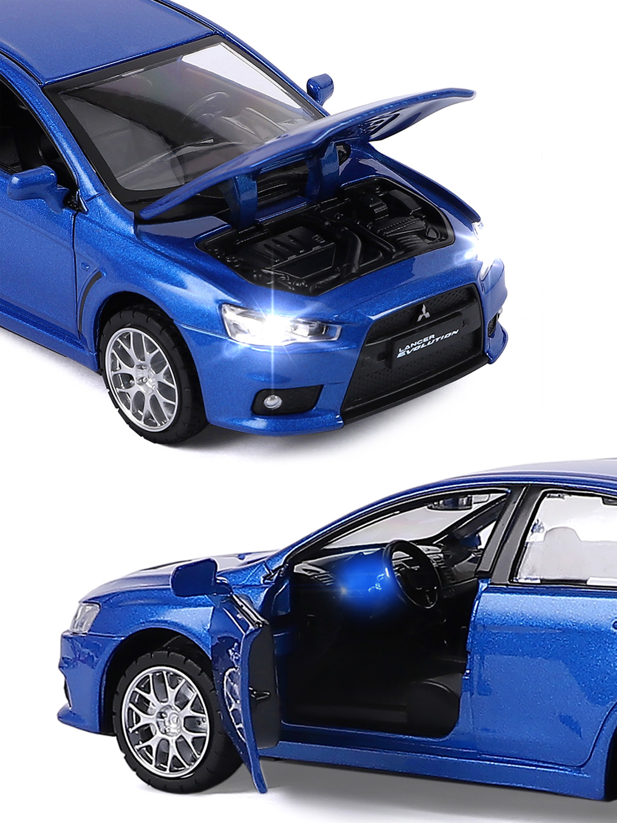 Автомобиль АВТОпанорама Mitsubishi Lancer Evolution 1:32 JB1251330 - фото 9