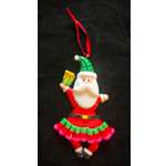 Украшение ёлочное Магия праздника NY18/034 Украшение ёлочное из полимеров: Дед Мороз с подарком 12-8 cm, матовый