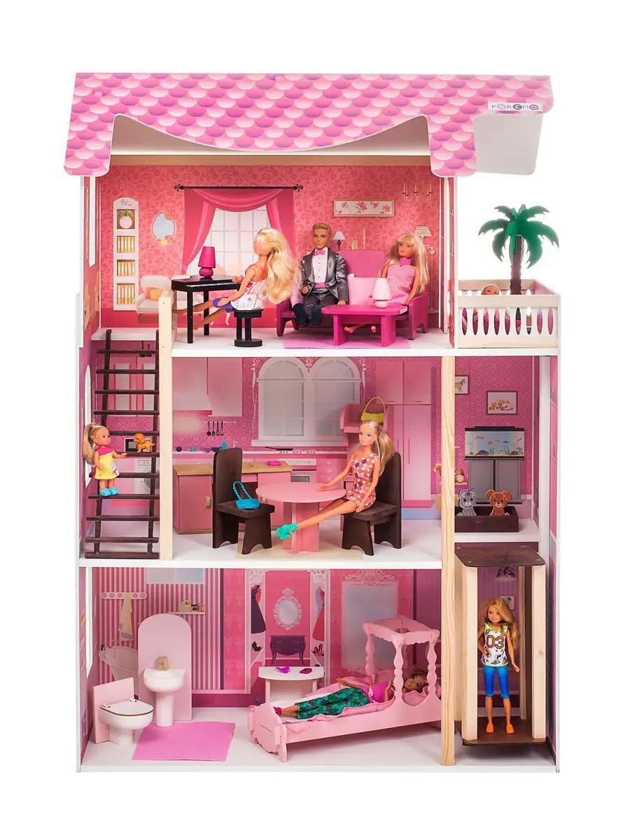 Домик для кукол PAREMO 105 см с мебелью PD318-03 - фото 4